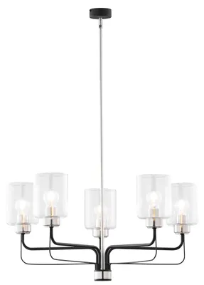 Productafbeelding van Hanglamp CERES, zwart-nikkel, 5xE27x20W, metaal, afmetingen: 98x74x74cm, IP20, merk: Jupiter