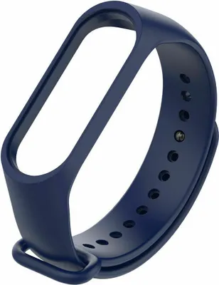 Produktbild von Strap-it Xiaomi Mi Band 3 / 4 Armband Silikon (Dunkelblau)