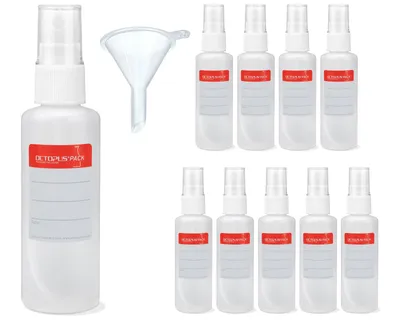 Obrázok produktu pre 10x 50 ml rozprašovače, HDPE plastové fľaše s rozprašovačom, G18, vrátane lievika + etikety