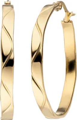 Produktbild von JOBO Creolen Edelstahl 34 mm gold-farben beschichtet Ohrringe