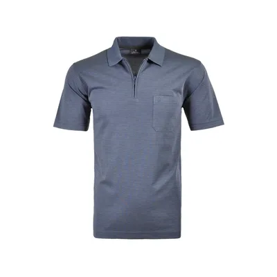 Produktbild von Ragman Polo mit Reissverschluß und Streifen