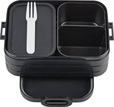 Image de Boîte à lunch Famanu avec compartiments Bento - Noir