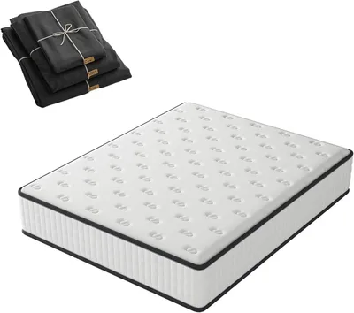 Produktbild von DEWINNER Matratze 90 x 190 cm, Matratze für 1 Person (Dicke 16 cm) + Bettdecke aus atmungsaktivem Stoff + Bettlaken + Kissenbezug