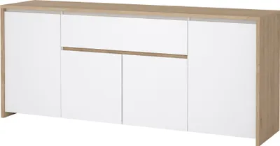 Produktbild von BUT MOSS, 4 Tür(en), 5 Regale, Eiche, Partikelbord, Eiche, Partikelbord