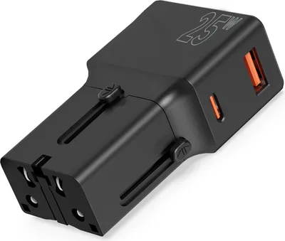 Image de Mobile Origin Adaptateur de voyage 25W, EU/US/UK/AU, noir