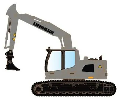 Produktbild von Minis N Liebherr Compact Bagger Kette silber m. Tieflöffel LC4264