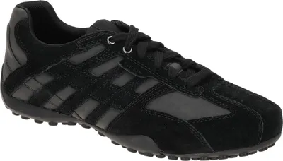 Produktbild von Geox Sneaker Snake U4507A022EKC9999 Herren Schwarz Größe 45, atmungsaktiv, wasserdicht, Respira Technologie, herausnehmbare Innensohle, Leder, Textil, Synthetik, Freizeit und Alltag, Autofahrersohle, Vintage-Optik