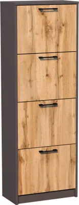 Immagine prodotto di Scarpiera alta a battente IBOJA – grafite / rovere wotan