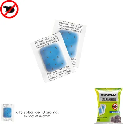 Image de Fresh Rodenticide Bait 150 gr, Rat Paste Blue, Doses individuelles 15x10 gr