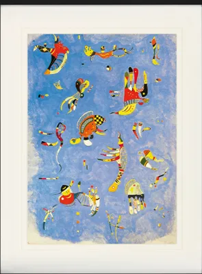 Zdjęcie produktu dla Wassily Kandinsky Oprawiony obraz z delikatnym passe-partout | Obrazy ścienne | W ramie obrazu - Niebieski, 1940 (80 x 60 cm)