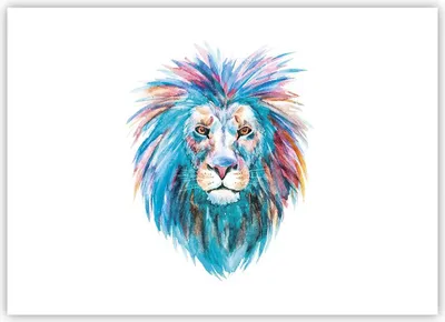 Produktbild von Poster - Poster ohne Rahmen - Bunt Löwe Mähne - 70x50 cm - Wand Bild - Wanddeko - Wandbilder - Kunstposter - Wandposter - Bilder - Kunstdruck - Wanddekoration - Wandbild - P2XAA70x50-4250