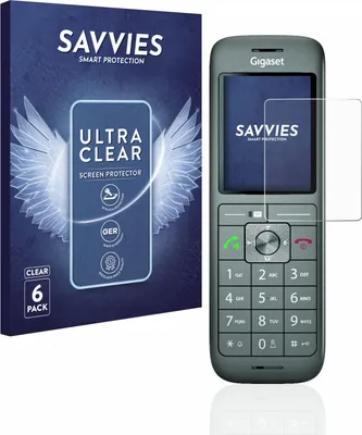 Produktbild von 6x Für Gigaset CL660HX Schutzfolie Savvies Displayschutz Display Schutz Folie Klar Transparent