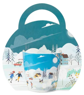 Produktbild von ARÔME HOME Porzellanbecher Eislaufbahn, 250 ml