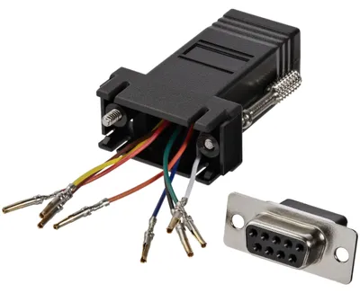 Image de StarTech.com Adaptateur modulaire DB9 vers RJ45 - F/F - Noir