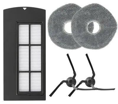 Ersatzset für Roboterstaubsauger: 1 Filter, 2 Seitenbürsten, 2 Wischtücher