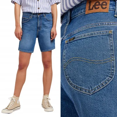 Productafbeelding van Lee RIDER BERMUDA River Deep, hoge taille, denim shorts, maat W26