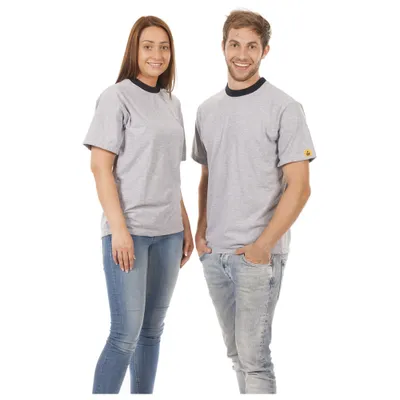Produktbild von Warmbier ESD-T-Shirt, Größe L, Farbe grau (ESD-Tshirt Polo Polohemd Poloshirt)
