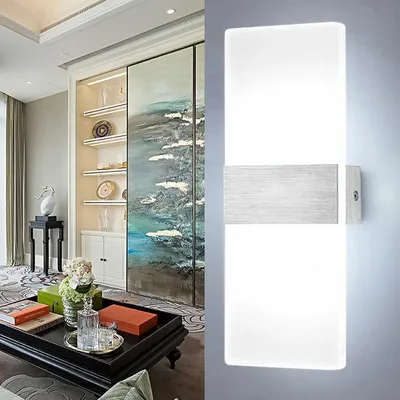 Immagine prodotto di SWANEW LED applique da interno/esterno applique moderne lampada da parete illuminazione da parete scala corridoio bianco freddo 12W