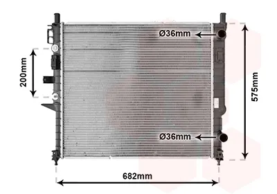 Produktbild von VAN WEZEL 30002331 Kühler Wasserkühler Motorkühler passend für MERCEDES-BENZ M-Klasse (W163)