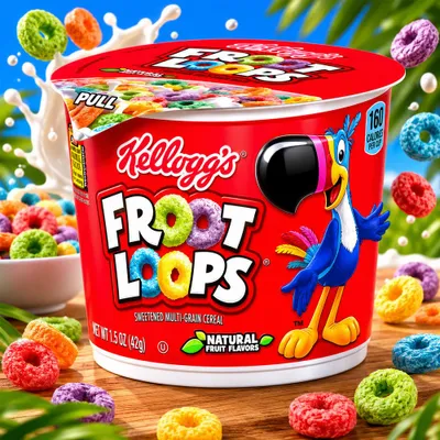 Immagine prodotto di Kellogg's Froot Loops in vaschetta da 42 g