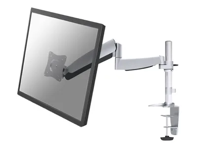 Produktbild von Die NewStar Tischhalterung, das Modell FPMA-D950, ist ein Neig-, Schwenk-und Drehbare Tischhalterung für Flachbildschirme bis 24" (60 cm). - Bildschirmgröße: 25,4 cm (10 Zoll) bis 61 cm (24 Zoll) - max. 10 kg Traglast - Silber