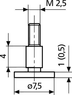 Obrázek produktu pro Měřící vložka disku 7,5 x 1,0 mm MAHR