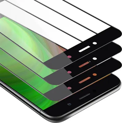 Image de Cadorabo 3x film blindé plein écran pour Huawei Enjoy 7 PLUS film de protection en noir Tempered verre de protection d'écran