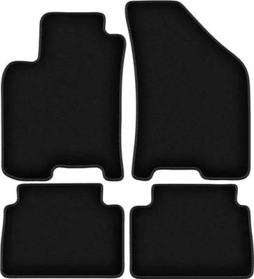 Immagine prodotto di Tappetini in velluto per Chevrolet Lacetti (2003-2012, hatchback, berlina) neri, set 4 pz, con fissaggi