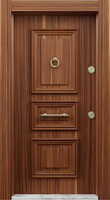 Immagine prodotto di Porta d'ingresso marrone Porte d'ingresso di alta qualità Porte di sicurezza Porte