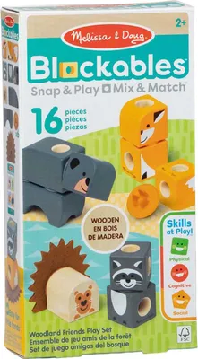 Produktbild von Melissa & Doug MDT BBN Blockables Woodland Crtrs GML, 2 Jahr(e), 16 Stück(e), Holz