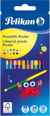 Produktbild von Buntstifte Bicolor farbig sortiert VE=10x12 Stück (24 Farben)