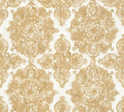 Produktbild von A.S. Création Barocktapete Trendwall Tapete mit Ornamenten Vliestapete gold weiß 10,05 m x 0,53 m