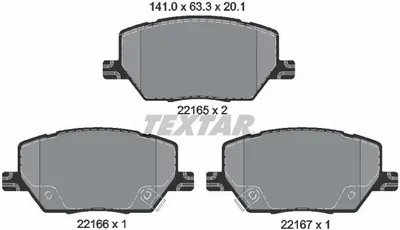 Immagine prodotto di Pastiglie freno Textar anteriori per Fiat 500C, Jeep Compass, Renegade