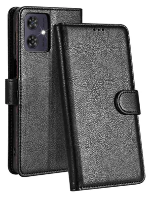 Obrázok produktu pre Puzdro na smartfón Motorola Moto G54, čierne, z umelej kože, obal typu Book