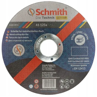 Immagine prodotto di Disco da taglio metallico Schmith S41A-09, ad alta resistenza, arricchito con particelle di diamante