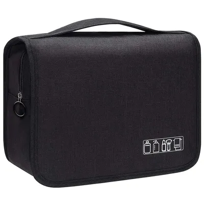 Produktbild von Kulturtasche Organizer, Großer Stauraum, Reißverschluss Multifunktionale Gepäck Kleidertaschen Herren Damen Schwarz Retoo