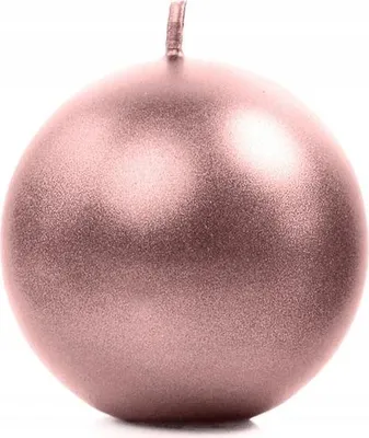 Immagine prodotto di Candela a sfera metallica, oro rosa, 6 cm, 1 pz.