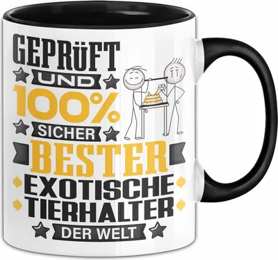 Produktbild von ExotischeTierhalter Geschenk Lustiger Spruch für ExotischeTierhalter Geschenkidee Bester ExotischeTierhalter Der Welt (Schwarz)