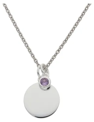 Produktbild von JuwelmaLux Gravurplatte Anhänger 925/000 Sterling Silber mit Geburtsstein Juni JL16-02-0655