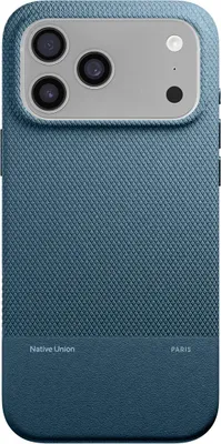 Produktbild von Native Union, Hülle iPhone 17 Pro MagSafe stoßfest Textur ReClassic Serie, Blau