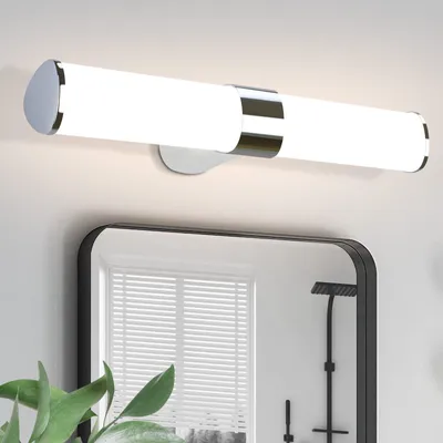 Produktbild von ZMH LED Spiegelleuchte 8W 40CM Chrom Wandlampe IP44 Neutralweiß 4000K Feuchtraumleuchte für Keller Küche schrank