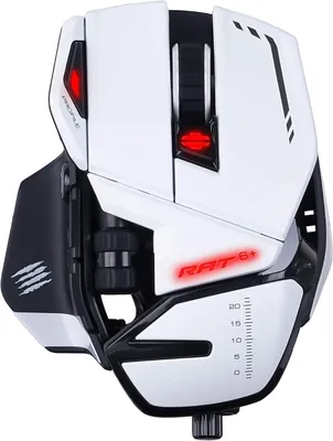 Produktbild von Mad Catz R.A.T. 6+, rechts, Optisch, USB Typ-A, 12000 DPI, 1 ms, Weiß