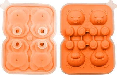 Produktbild von Eiswürfelform, Bärenform, Eisherstellungsform, lebensmittelechtes, flexibles Silikon, Eiswürfelschale für Getränke, Süßigkeiten, Schokolade