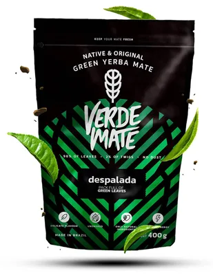 Produktbild von Verde Mate - Mate Tee Despalada 400g - Dicke Blätter 5mm - 100% Blätter Ohne Stängel Sin Palo - Luftgetrocknet, Mild - Brasilien