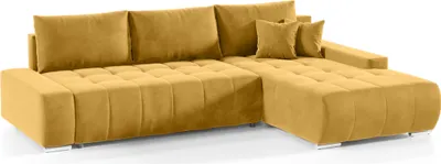 Produktbild von FEDVE Ecksofa Eckcouch DHAKA L Form Sofa mit Schlaffunktion Bettkästen Couch Sofagarnitur Rechts