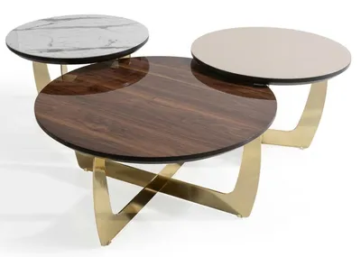 Immagine prodotto di Set da salotto dal design moderno con tavolino da salotto e 2 tavolini