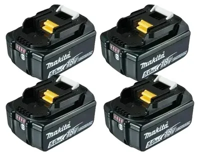 Obrázek produktu pro Nabíjecí baterie, kapacita 5000 mAh, kompatibilní s více nástroji, 4 kusy baterií s kapacitou 5,0 Ah