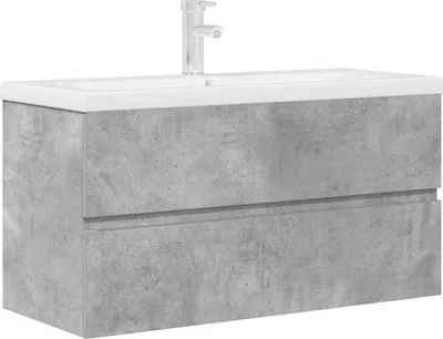 Immagine prodotto di vidaXL Set di mobili da bagno a 2 pezzi in legno grigio cemento
