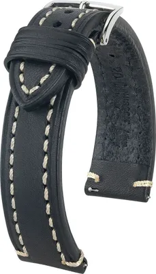 Produktbild von Hirsch Uhrenarmband Liberty L schwarz 20 mm