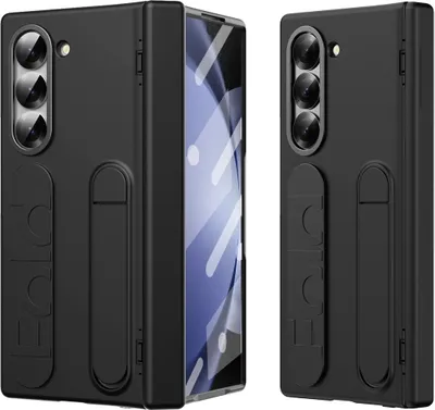 Immagine prodotto di Custodia con cinturino per Samsung Galaxy Z Fold 5 con protezione dello schermo, supporto e cerniera integrati, nero